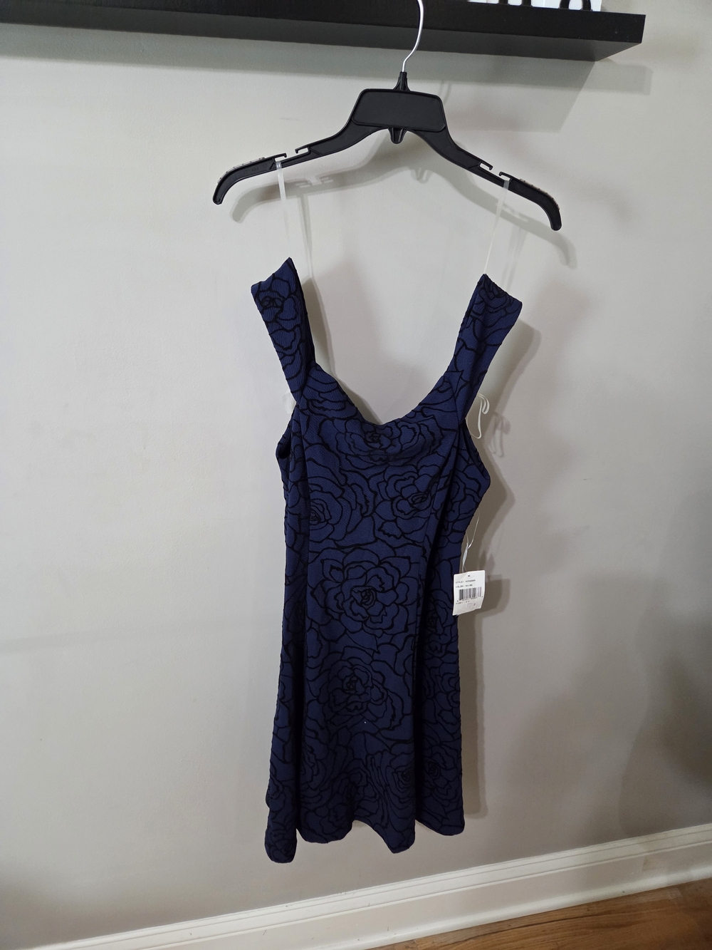 Teeze Me Navy Floral-Print Mini Dress